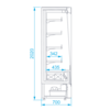 Rapa Regał chłodniczy od 2 do 10°C, 2,23 cm2 1330x700x(h)2020 mm Rapa Regał chłodniczy od 2 do 10°C, 2,23 cm2 1330x700x(h)2020 mm