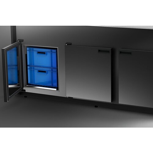 Rapa Lada chłodnicza, szyba gięta od 1 do 10 °C, 1345x1200x(h)900 mm z płytą meblową Yosemite Rapa Lada chłodnicza, szyba gięta od 1 do 10 °C, 1345x1200x(h)900 mm z płytą meblową Yosemite