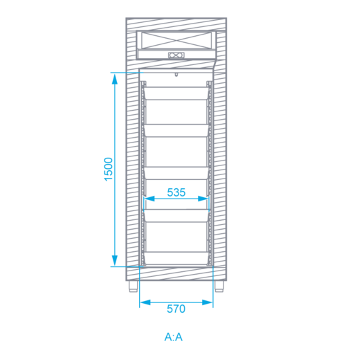 Rapa Szafa mroźnicza od -22 do -18 °C, L, 770x980x(h)2110 mm, biała