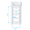 Rapa Szafa mroźnicza od -22 do -18 °C, L, 770x980x(h)2110 mm, biała
