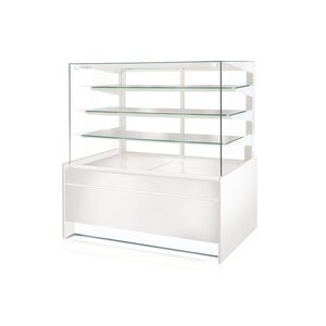 Rapa Witryna chłodnicza prostokątna od 2 do 10 °C, szyba prosta, 1020x890x(h)1450 mm, biel alpejska Rapa Witryna chłodnicza prostokątna od 2 do 10 °C, szyba prosta, 1020x890x(h)1450 mm, biel alpejska