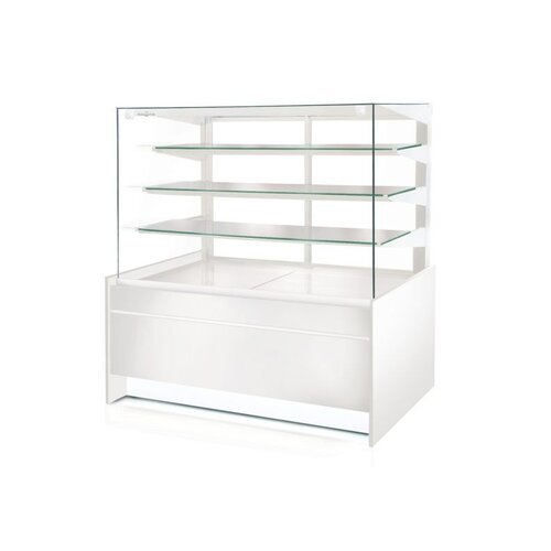 Rapa Witryna chłodnicza prostokątna od 2 do 10 °C, szyba prosta, 1020x890x(h)1450 mm, biel alpejska Rapa Witryna chłodnicza prostokątna od 2 do 10 °C, szyba prosta, 1020x890x(h)1450 mm, biel alpejska