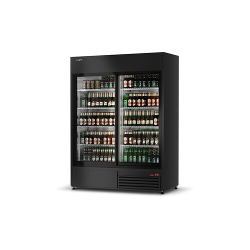 Rapa Szafa chłodnicza 2-drzwiowa przeszklona od 1 do 10 °C, 1333 L, 1600x745x(h)2190 mm, czarny mat Rapa Szafa chłodnicza 2-drzwiowa przeszklona od 1 do 10 °C, 1333 L, 1600x745x(h)2190 mm, czarny mat