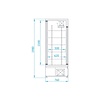 Rapa Szafa chłodnicza 2-drzwiowa przeszklona od 1 do 10 °C, 898 L, 1200x740x(h)2000 mm, biała
