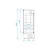 Rapa Szafa chłodnicza 2-drzwiowa przeszklona od 1 do 10 °C, 1242 L, 1600x740x(h)2000 mm, czarny połysk