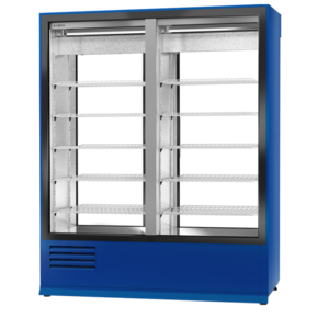 Rapa Szafa chłodnicza 2-drzwiowa przeszklona od 1 do 10 °C, 898 L, 1200x750x(h)1980 mm, niebieska Rapa Szafa chłodnicza 2-drzwiowa przeszklona od 1 do 10 °C, 898 L, 1200x750x(h)1980 mm, niebieska