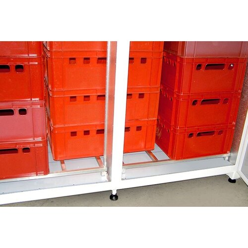 Rapa Szafa chłodnicza 2-drzwiowa od 1 do 10 °C, na 21 pojemników EURO 2, 1460 L, 1600x800x(h)2020 mm, biała Rapa Szafa chłodnicza 2-drzwiowa od 1 do 10 °C, na 21 pojemników EURO 2, 1460 L, 1600x800x(h)2020 mm, biała