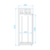Rapa Szafa chłodnicza 2-drzwiowa od 1 do 10 °C, na 21 pojemników EURO 2, 1460 L, 1600x800x(h)2020 mm, biała Rapa Szafa chłodnicza 2-drzwiowa od 1 do 10 °C, na 21 pojemników EURO 2, 1460 L, 1600x800x(h)2020 mm, biała