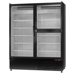 Rapa Szafa chłodnicza 3-drzwiowa przeszklona od 1 do 10 °C, 898 L, 1200x720x(h)2000 mm, czarny połysk Rapa Szafa chłodnicza 3-drzwiowa przeszklona od 1 do 10 °C, 898 L, 1200x720x(h)2000 mm, czarny połysk