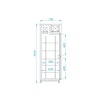 Rapa Szafa chłodnicza 3-drzwiowa Ecoline od 1 do 7 °C, 1340 L, 1600x730x(h)2020 mm, antracyt