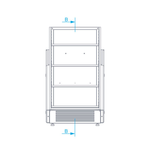 Rapa Lada kasowa prosty narożnik, 1300x1200x(h)1175 mm Rapa Lada kasowa prosty narożnik, 1300x1200x(h)1175 mm