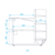 Rapa Lada kasowa prosty narożnik, 1300x1200x(h)1175 mm