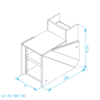 Rapa Lada kasowa prosty narożnik, 1300x1200x(h)1175 mm Rapa Lada kasowa prosty narożnik, 1300x1200x(h)1175 mm