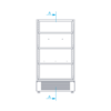 Rapa Lada kasowa prosty narożnik, 1300x1200x(h)1175 mm Rapa Lada kasowa prosty narożnik, 1300x1200x(h)1175 mm