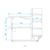 Rapa Lada kasowa prosty narożnik, 1300x1200x(h)1175 mm