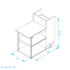 Rapa Lada kasowa prosty narożnik, 1300x1200x(h)1175 mm Rapa Lada kasowa prosty narożnik, 1300x1200x(h)1175 mm