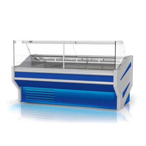 Rapa Lada chłodnicza, szyba prosta od 1 do 10 °C, 1300x1070x(h)1220 mm, niebieska Rapa Lada chłodnicza, szyba prosta od 1 do 10 °C, 1300x1070x(h)1220 mm, niebieska