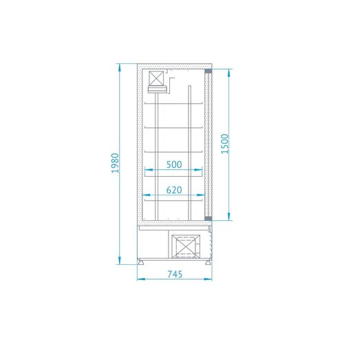 Rapa Szafa chłodnicza 2-drzwiowa od 1 do 10 °C, 1242 L, 1600x745x(h)1980 mm, biała Rapa Szafa chłodnicza 2-drzwiowa od 1 do 10 °C, 1242 L, 1600x745x(h)1980 mm, biała