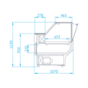 Rapa Lada chłodnicza, szyba prosta od 1 do 10 °C, 800x1070x(h)1220 mm, niebieska