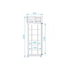 Rapa Szafa chłodnicza przeszklona od 1 do 10 °C, 670 L, 825x810x(h)2020 mm