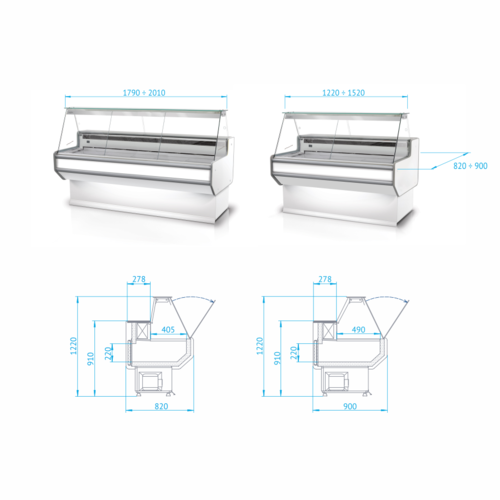 Rapa Lada chłodnicza, szyba prosta od 1 do 10 °C, 1370x900x(h)1220 mm Rapa Lada chłodnicza, szyba prosta od 1 do 10 °C, 1370x900x(h)1220 mm