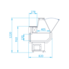 Rapa Lada chłodnicza, szyba prosta od 1 do 10 °C, 1220x1070x(h)1220 mm, niebieska