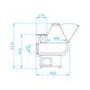 Rapa Lada chłodnicza, szyba prosta od 1 do 10 °C, 1220x1070x(h)1220 mm, niebieska
