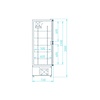 Rapa Szafa chłodnicza przeszklona Ecoline od 1 do 10 °C, 535 L, 725x720x(h)2000 mm, czarny połysk