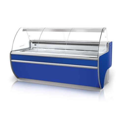 Rapa Lada chłodnicza, szyba gięta od 1 do 10 °C, 790x1070x(h)1220 mm, niebieska Rapa Lada chłodnicza, szyba gięta od 1 do 10 °C, 790x1070x(h)1220 mm, niebieska