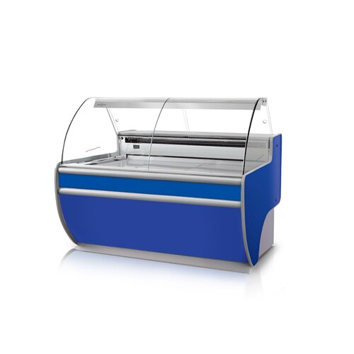 Rapa Lada chłodnicza, szyba gięta od 1 do 10 °C, 790x1070x(h)1220 mm, niebieska Rapa Lada chłodnicza, szyba gięta od 1 do 10 °C, 790x1070x(h)1220 mm, niebieska