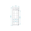 Rapa Szafa chłodnicza przeszklona od 1 do 10 °C, 577 L, 725x750x(h)2020 mm