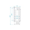 Rapa Szafa chłodnicza przeszklona od 1 do 10 °C, 449 L, 625x720x(h)2000 mm