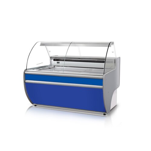 Rapa Lada chłodnicza, szyba gięta od 1 do 10 °C, 790x1070x(h)1220 mm, niebieska Rapa Lada chłodnicza, szyba gięta od 1 do 10 °C, 790x1070x(h)1220 mm, niebieska