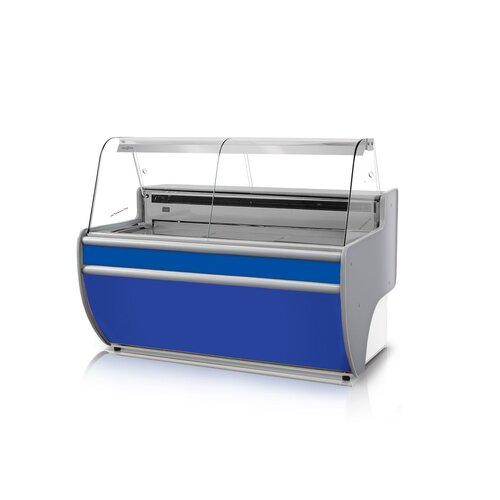 Rapa Lada chłodnicza, szyba gięta od 1 do 10 °C, 790x1070x(h)1220 mm, niebieska Rapa Lada chłodnicza, szyba gięta od 1 do 10 °C, 790x1070x(h)1220 mm, niebieska