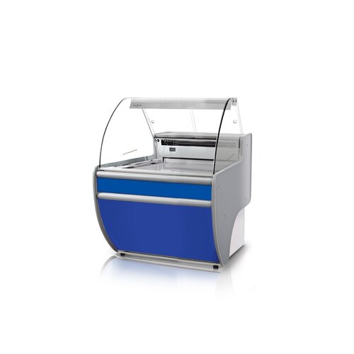 Rapa Lada chłodnicza, szyba gięta od 1 do 10 °C, 790x1070x(h)1220 mm, niebieska Rapa Lada chłodnicza, szyba gięta od 1 do 10 °C, 790x1070x(h)1220 mm, niebieska