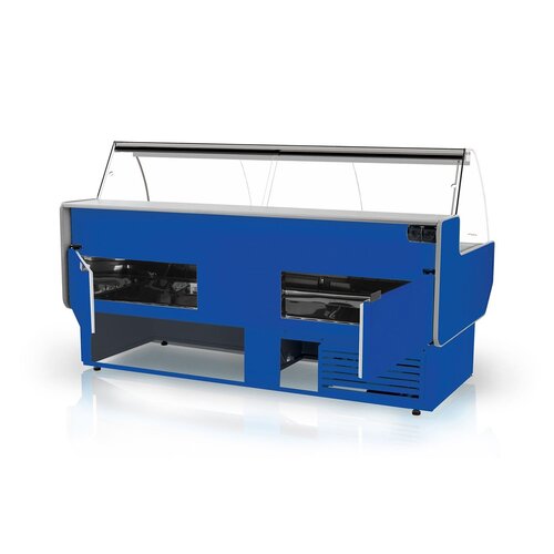 Rapa Lada chłodnicza, szyba gięta od 1 do 10 °C, 790x900x(h)1220 mm, niebieska Rapa Lada chłodnicza, szyba gięta od 1 do 10 °C, 790x900x(h)1220 mm, niebieska