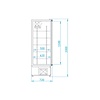 Rapa Szafa chłodnicza przeszklona od 1 do 10 °C, 449 L, 625x720x(h)2000 mm