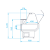 Rapa Lada chłodnicza, szyba gięta od 1 do 10 °C, 790x1070x(h)1220 mm