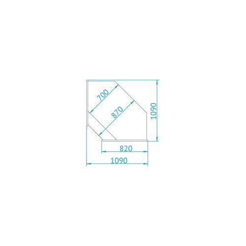 Rapa Lada kasowa narożnik wewnętrzny, 1090x1090x(h)910 mm