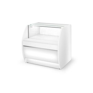 Rapa Lada kasowa prosty narożnik, 900x890x960(h) mm z płytą meblową Biel alpejska Rapa Lada kasowa prosty narożnik, 900x890x960(h) mm z płytą meblową Biel alpejska