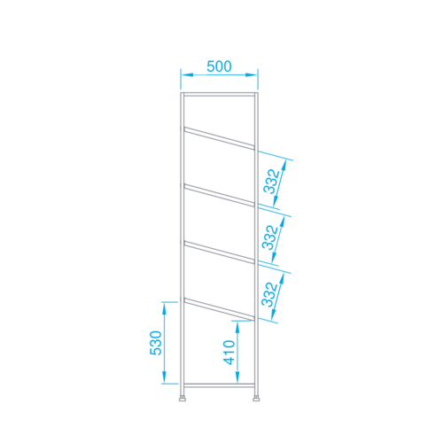 Rapa Regał magazynowy 5 półek 1500x500x(h)2000 mm, Rapa Regał magazynowy 5 półek 1500x500x(h)2000 mm,