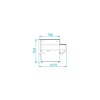Rapa Lada kasowa prosty narożnik, 1030x1070x(h)910 mm Rapa Lada kasowa prosty narożnik, 1030x1070x(h)910 mm