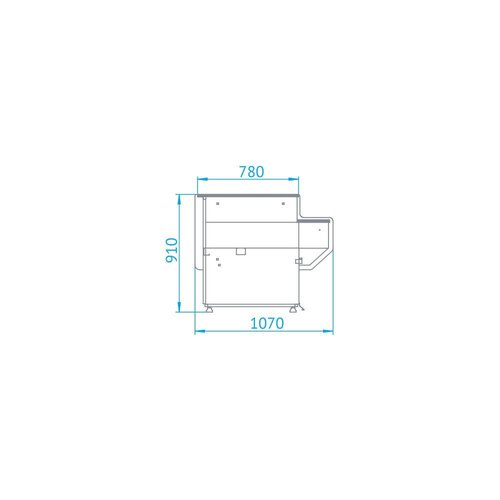 Rapa Lada kasowa prosty narożnik, 1030x1070x(h)910 mm Rapa Lada kasowa prosty narożnik, 1030x1070x(h)910 mm