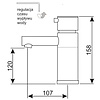 XXLselect Bateria umywalkowa stojąca, 158 mm, przyłącze 3/8'' z mieszaczem XXLselect Bateria umywalkowa stojąca, 158 mm, przyłącze 3/8'' z mieszaczem