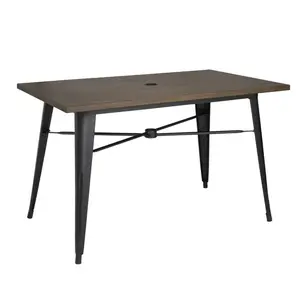 Bolero Wyprzedaż - Stół zewnętrzny 1200x760x(h)760 mm, ciemne drewno
