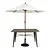 Bolero Stół zewnętrzny 1200x760x(h)760 mm, ciemne drewno