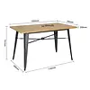 Bolero Stół zewnętrzny 1200x760x(h)760 mm, jasne drewno