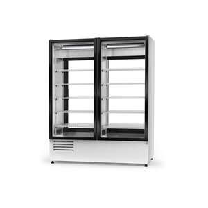 Rapa Szafa chłodnicza 2-drzwiowa przeszklona od 1 do 10 °C, 1242 L, 1600x740x(h)2000 mm, czarny połysk Rapa Szafa chłodnicza 2-drzwiowa przeszklona od 1 do 10 °C, 1242 L, 1600x740x(h)2000 mm, czarny połysk