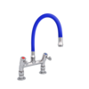 XXLselect Two-hole freestanding sink faucet with a flexible spout, 530 mm long, blue XXLselect Two-hole freestanding sink faucet with a flexible spout, 530 mm long, blue