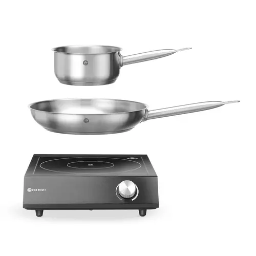 Hendi Induction cooker 3.5 kW, 320x395x(h)95mm with pot and frying pan included Hendi Induction cooker 3.5 kW, 320x395x(h)95mm with pot and frying pan included